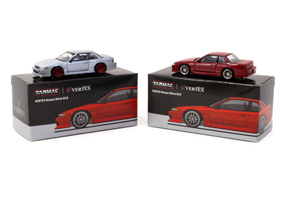 Tarmac Works 1/64 VERTEX Nissan Silvia S13 Red Metallic - GLOBAL64 - T64G-025-RE
