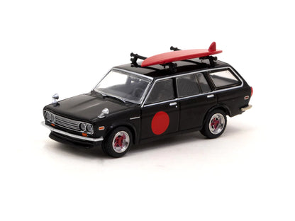 Tarmac Works 1/64 Datsun Bluebird 510 Wagon Black - MiJo Edition - GLOBAL64