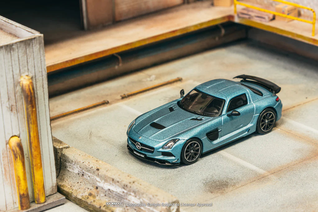 Tarmac Works 1/64 Mercedes-Benz SLS AMG Coupé Black Series Matte Blue - GLOBAL64 Blue - T64G-027-MB