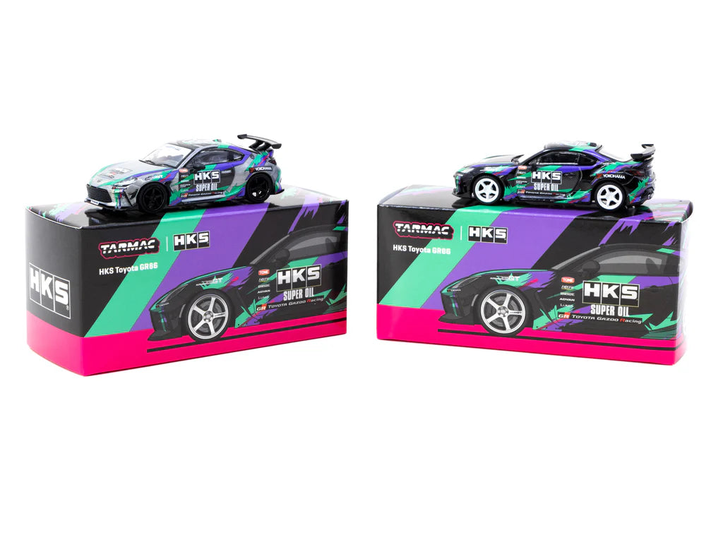Tarmac Works 1/64 HKS Toyota GR86 Black - GLOBAL64 - T64G-038-BK