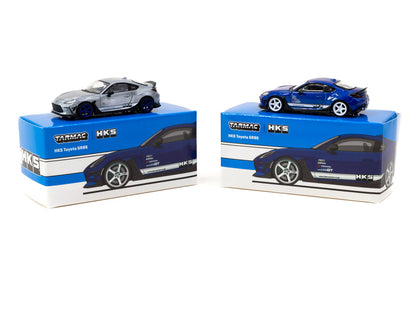 Tarmac Works 1/64  HKS Toyota GR86 Blue Metallic - GLOBAL64 - T64G-038-BL