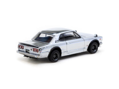 Tarmac Works 1/64 Nissan Skyline HT 2000GT-R Silver Chrome - Japan Special Edition - GLOBAL64