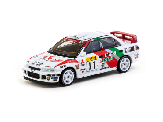 Tarmac Works 1/64 Mitsubishi Lancer Evolution II Rallye Monte-Carlo 1995 #11 GLOBAL64 White