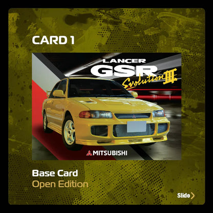 Tarmac Works 1/64 Mitsubishi Lancer GSR Evolution III Yellow with Tarmac Cards - GLOBAL64
