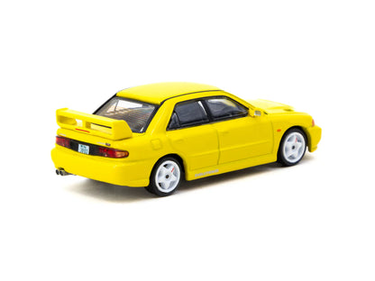 Tarmac Works 1/64 Mitsubishi Lancer GSR Evolution III Yellow with Tarmac Cards - GLOBAL64