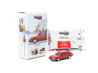 Tarmac Works 1/64 Saab 900 Turbo Red with Tarmac Cards - GLOBAL64