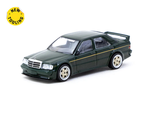 Tarmac Works 1/64 Mercedes-Benz 190 E 2.5-16 EVO 1 TOYO TIRES - GLOBAL64 Green - T64G-057-Toyo