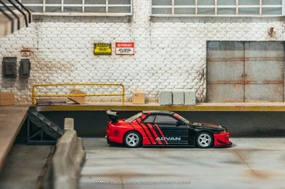 Tarmac Works 1/64  Nissan Skyline GT-R R32 Widebody Advan - JCCS Special Edition - GLOBAL64 Red & Black