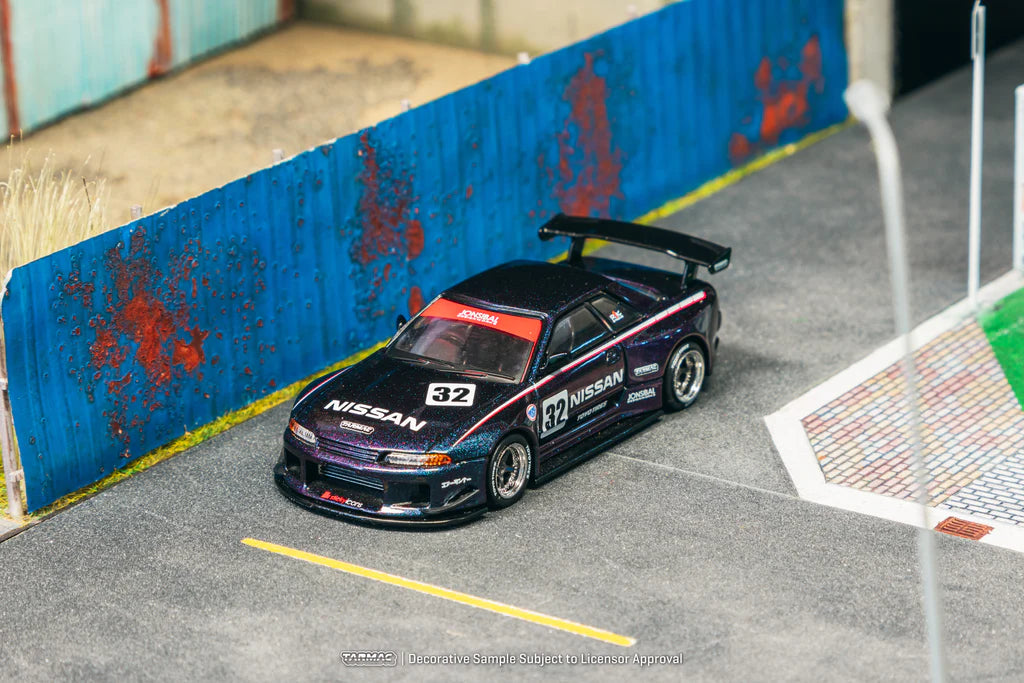 Tarmac Works 1/64 Nissan Skyline (R32) Widebody Midnight Purple - Designed by Jon Sibal - GLOBAL64 - T64G-061-MP