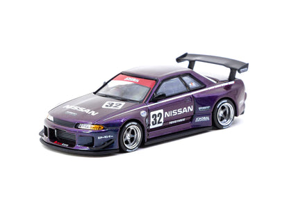 Tarmac Works 1/64 Nissan Skyline (R32) Widebody Midnight Purple - Designed by Jon Sibal - GLOBAL64 - T64G-061-MP