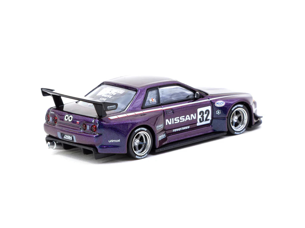 Tarmac Works 1/64 Nissan Skyline (R32) Widebody Midnight Purple - Designed by Jon Sibal - GLOBAL64 - T64G-061-MP