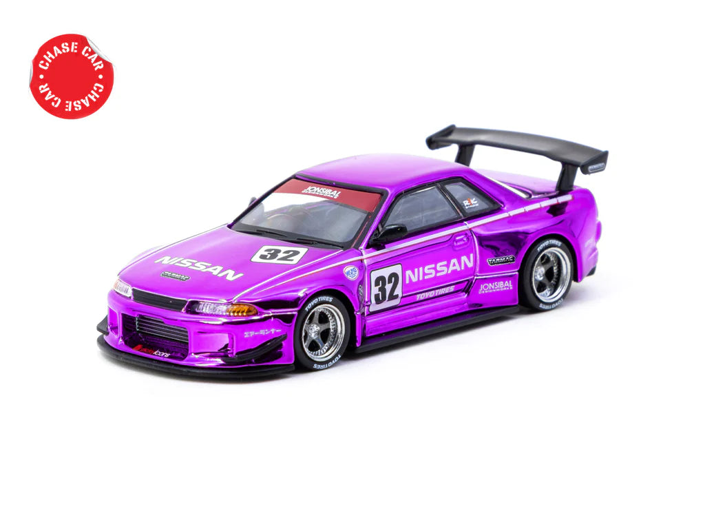Tarmac Works 1/64 Nissan Skyline (R32) Widebody Midnight Purple - Designed by Jon Sibal - GLOBAL64 - T64G-061-MP