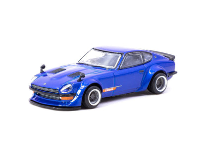 Tarmac Works 1/64 Nissan Fairlady Z S30 Widebody Blue - Designed by Jon Sibal GLOBAL64 - T64G-062-BL