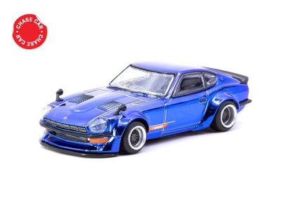 Tarmac Works 1/64 Nissan Fairlady Z S30 Widebody Blue - Designed by Jon Sibal GLOBAL64 - T64G-062-BL