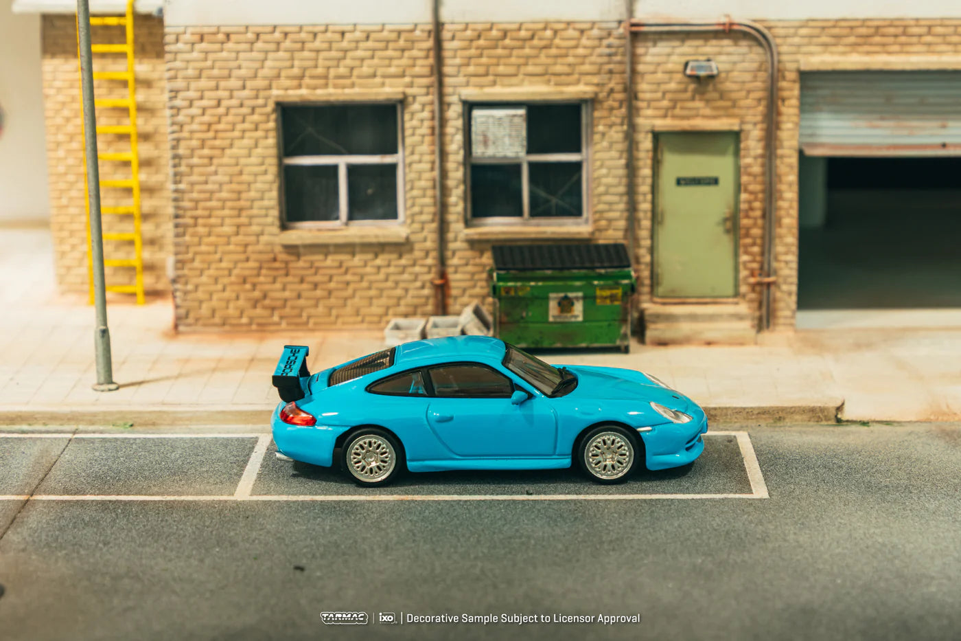 Tarmac Works x iXO Models 1/64 Porsche 911 GT3 (type 996) Light Blue - GLOBAL64 - T64G-069-BL