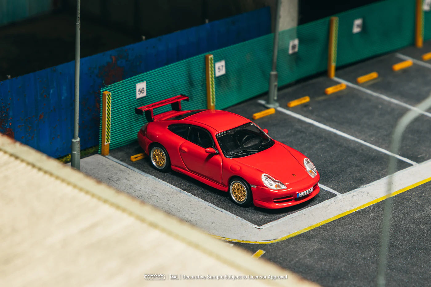 Tarmac Works x iXO Models 1/64 Porsche 911 GT3 (type 996) Red GLOBAL64 - T64G-069-RE