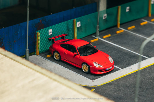 Tarmac Works x iXO Models 1/64 Porsche 911 GT3 (type 996) Red GLOBAL64 - T64G-069-RE