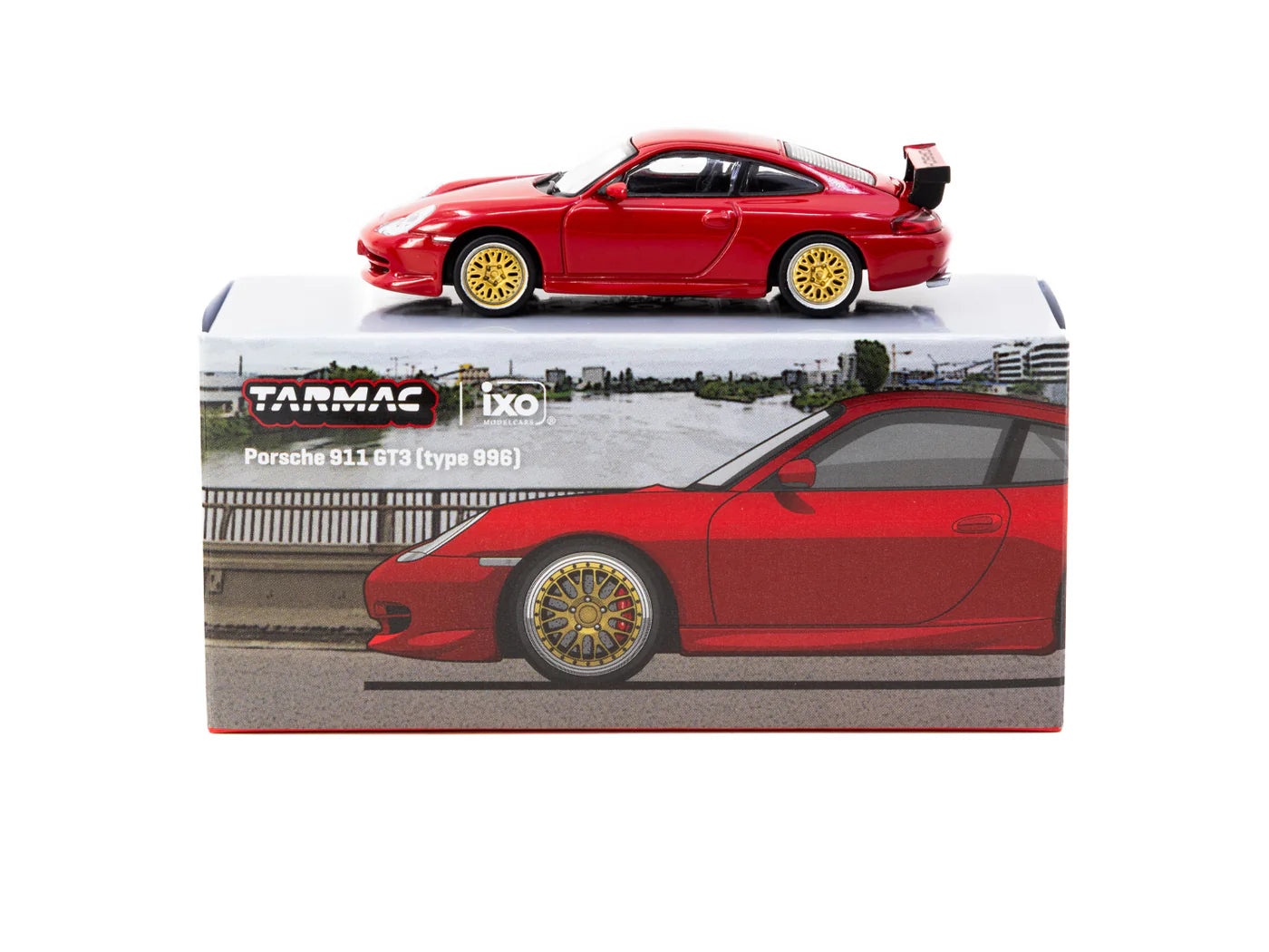Tarmac Works x iXO Models 1/64 Porsche 911 GT3 (type 996) Red GLOBAL64 - T64G-069-RE