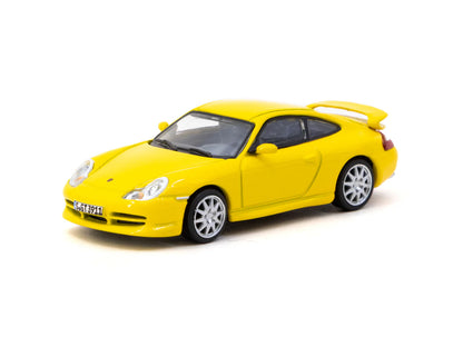 Tarmac Works  x iXO Models 1/64 Porsche 911 GT3 (type 996) Yellow - GLOBAL64 - T64G-069-YL