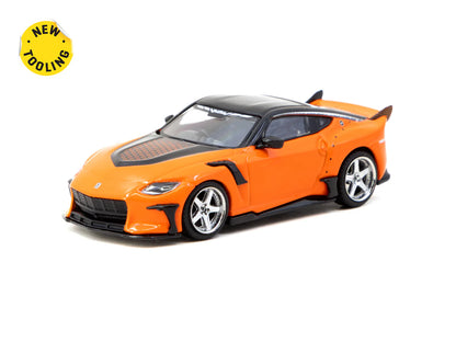 Tarmac Works 1/64 Nissan VeilSide FFZ400 Fairlady Z Orange - GLOBAL64 T64G-074-OR