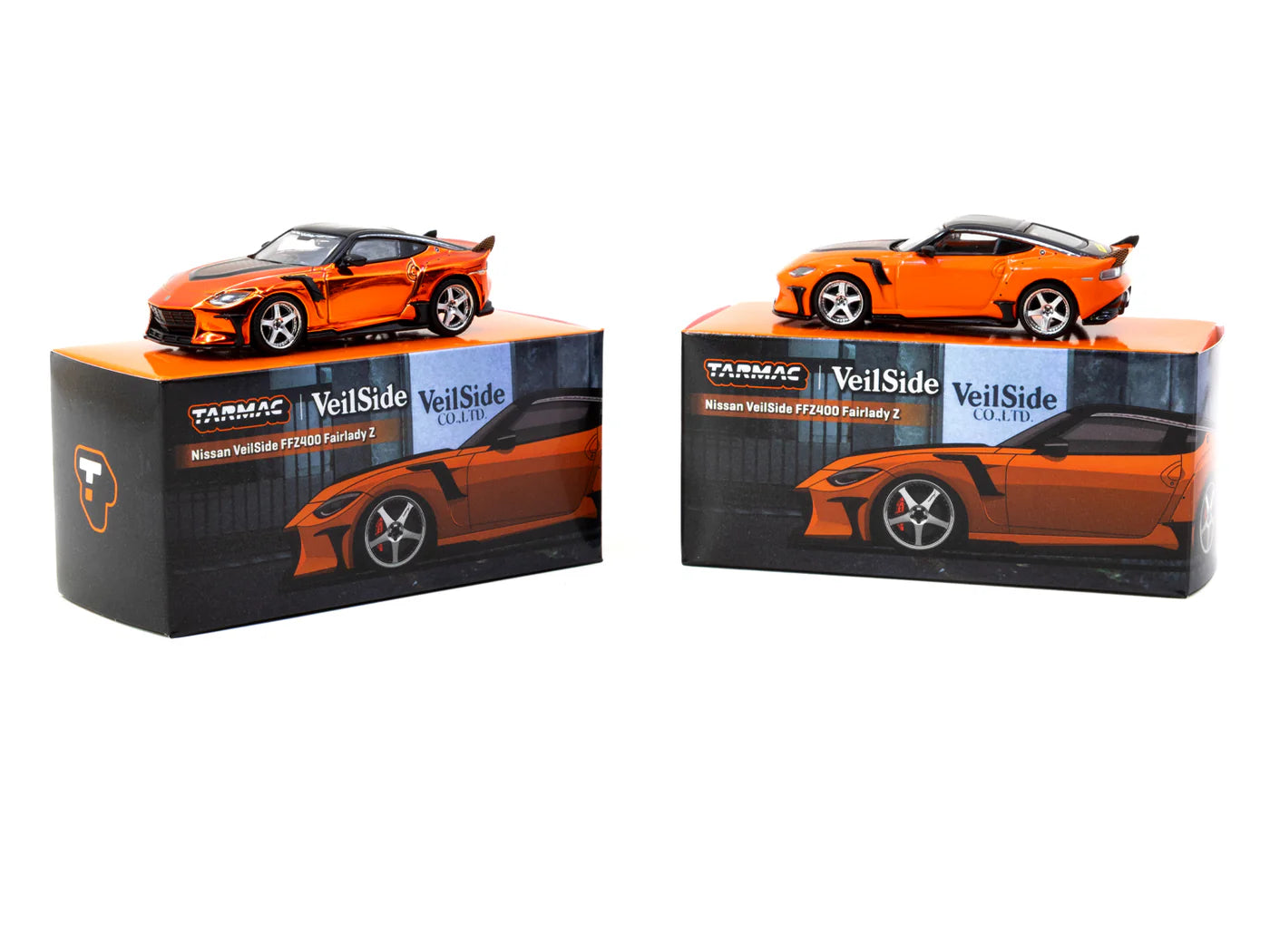 Tarmac Works 1/64 Nissan VeilSide FFZ400 Fairlady Z Orange - GLOBAL64 T64G-074-OR