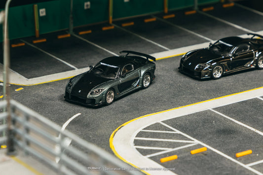 Tarmac Works 1/64 Mazda RX-7 VeilSide Fortune7 Grey Metallic / Black GLOBAL64 - T64G-075-GY