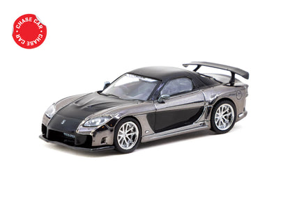 Tarmac Works 1/64 Mazda RX-7 VeilSide Fortune7 Grey Metallic / Black GLOBAL64 - T64G-075-GY