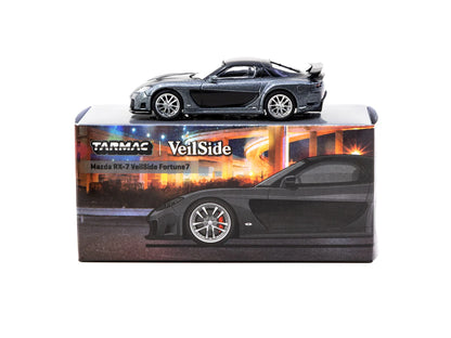 Tarmac Works 1/64 Mazda RX-7 VeilSide Fortune7 Grey Metallic / Black GLOBAL64 - T64G-075-GY