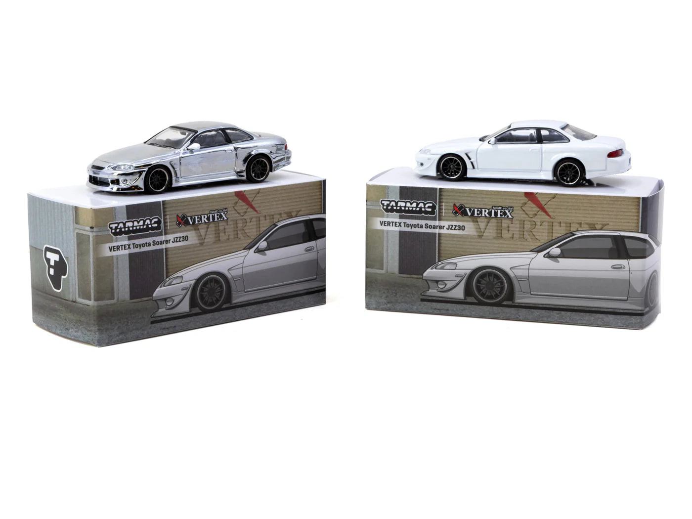 Tarmac Works 1/64 VERTEX Toyota Soarer JZZ30 White - GLOBAL64 - T64G-080-WH