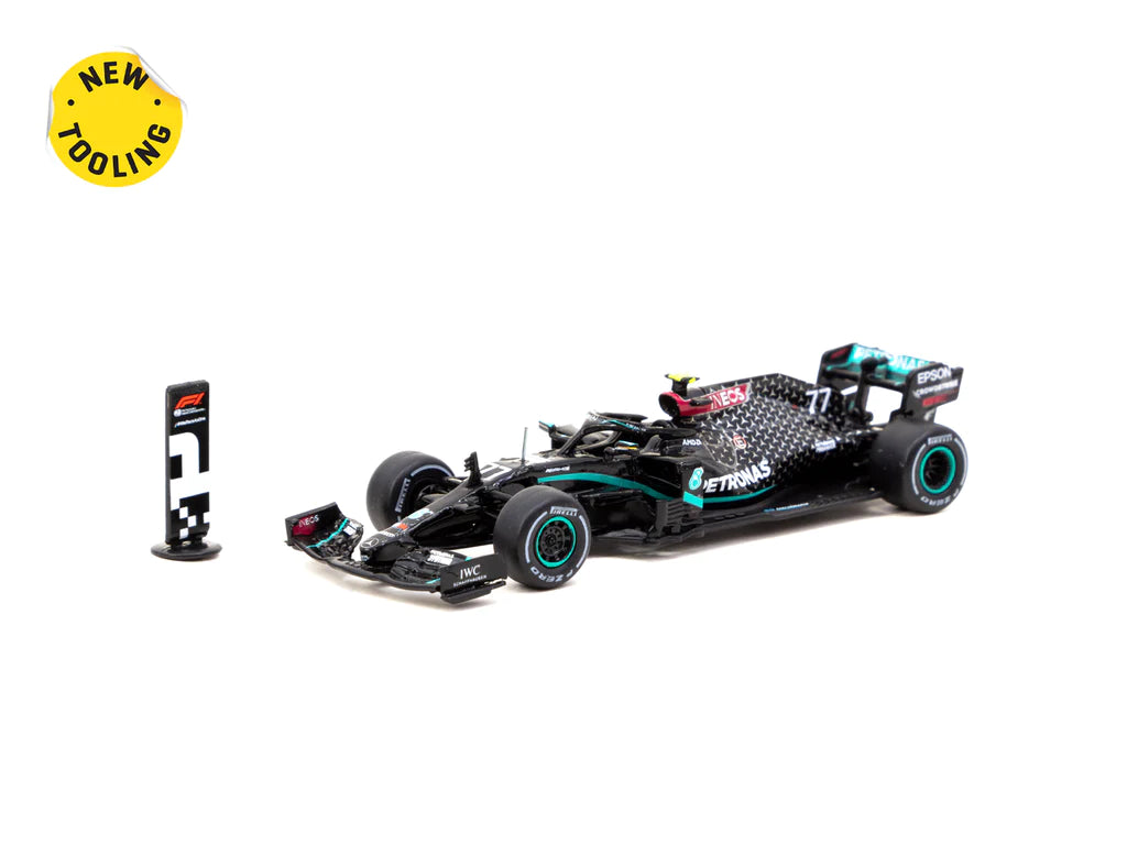 Tarmac Works 1/64 Mercedes-AMG F1 W11 EQ Performance Austrian Grand Prix 2020 Winner - Valtteri Bottas #77 - GLOBAL64 Black
