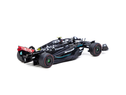 Tarmac Works x iXO Models 1/64 Mercedes-AMG F1 W14 E Performance Hungarian Grand Prix 2023 Pole Position Lewis Hamilton - GLOBAL64 Black - T64G-F064-LH1