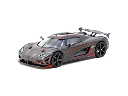Tarmac Works 1/64 Koenigsegg Agera RS Black Carbon Fiber / Red Accents - GLOBAL64 - T64G-TL005-BCF