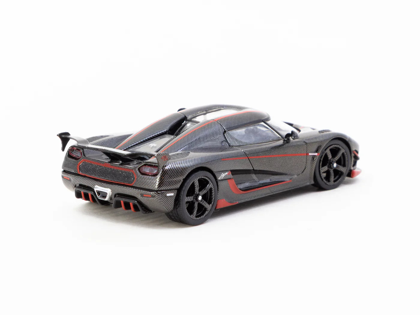 Tarmac Works 1/64 Koenigsegg Agera RS Black Carbon Fiber / Red Accents - GLOBAL64 - T64G-TL005-BCF
