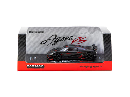 Tarmac Works 1/64 Koenigsegg Agera RS Black Carbon Fiber / Red Accents - GLOBAL64 - T64G-TL005-BCF