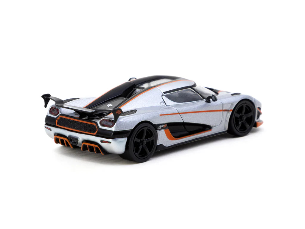 Tarmac Works 1/64 Koenigsegg Agera RS Moon Silver & Black - GLOBAL64 - T64G-TL005-MS - Damaged Box