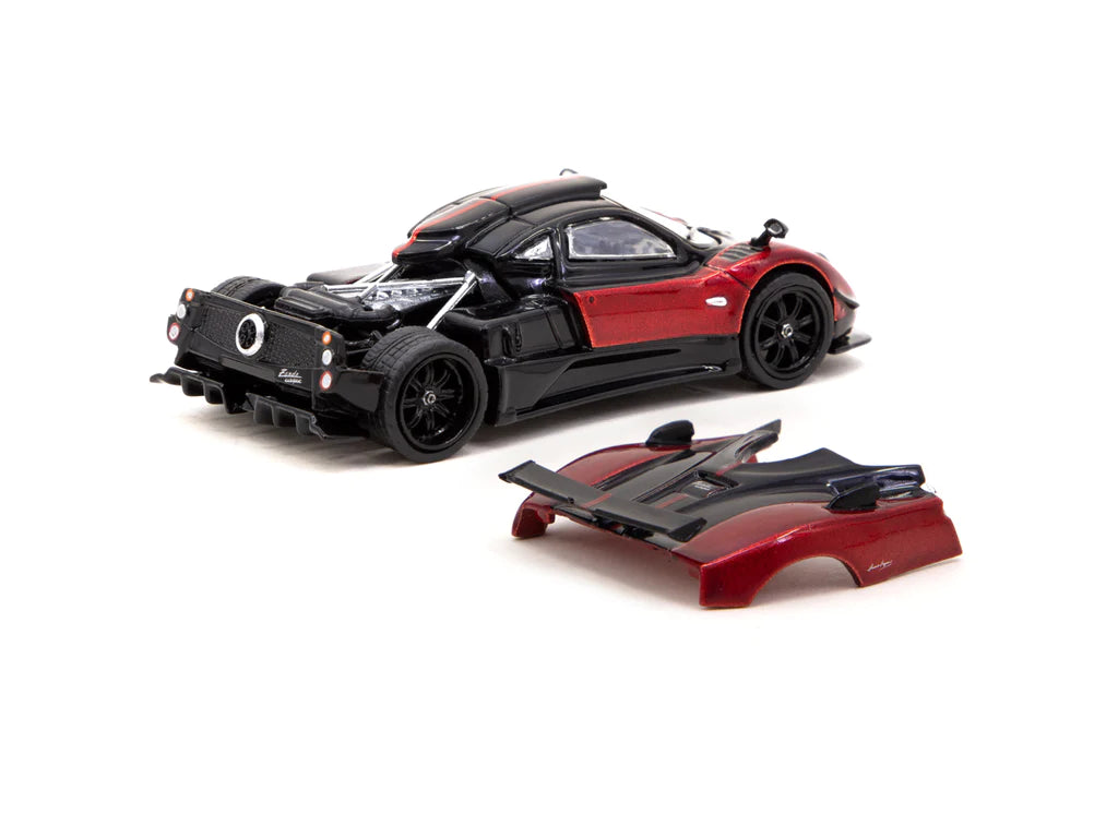 Tarmac Works 1/64 Pagani Zonda Cinque Rosso Dubai - GLOBAL64 Red & Black