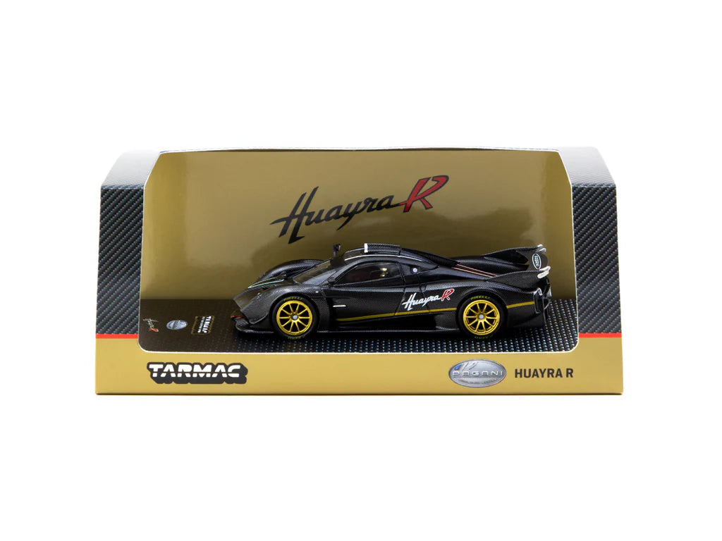 Tarmac Works 1/64 Pagani Huayra R Matt Black Carbon Fiber - GLOBAL64