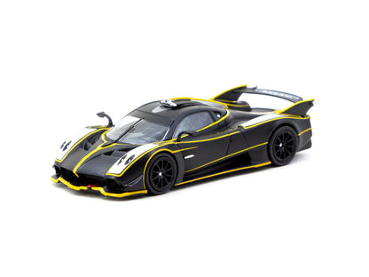 Tarmac Works 1/64 Pagani Huayra R Matt Global64 Black / Silver - T64G-TL035-MBS