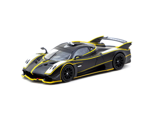 Tarmac Works 1/64 Pagani Huayra R Matt Global64 Black / Silver - T64G-TL035-MBS