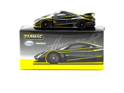 Tarmac Works 1/64 Pagani Huayra R Matt Global64 Black / Silver - T64G-TL035-MBS