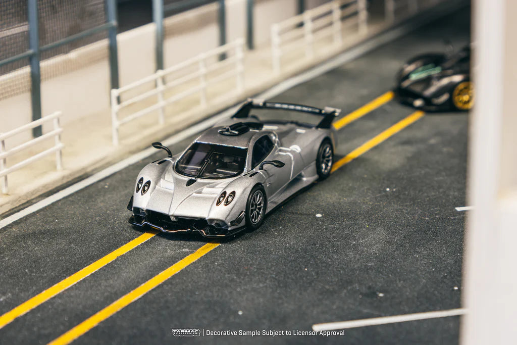 Tarmac Works 1/64 Pagani Huayra R Satin Silver - GLOBAL64 - T64G-TL035-SL
