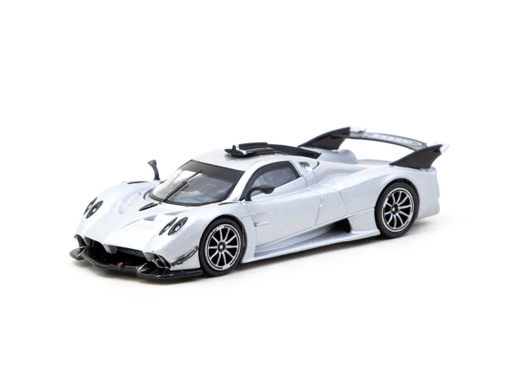 Tarmac Works 1/64 Pagani Huayra R Satin Silver - GLOBAL64 - T64G-TL035-SL