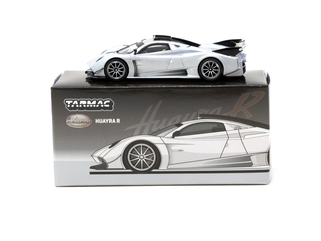 Tarmac Works 1/64 Pagani Huayra R Satin Silver - GLOBAL64 - T64G-TL035-SL