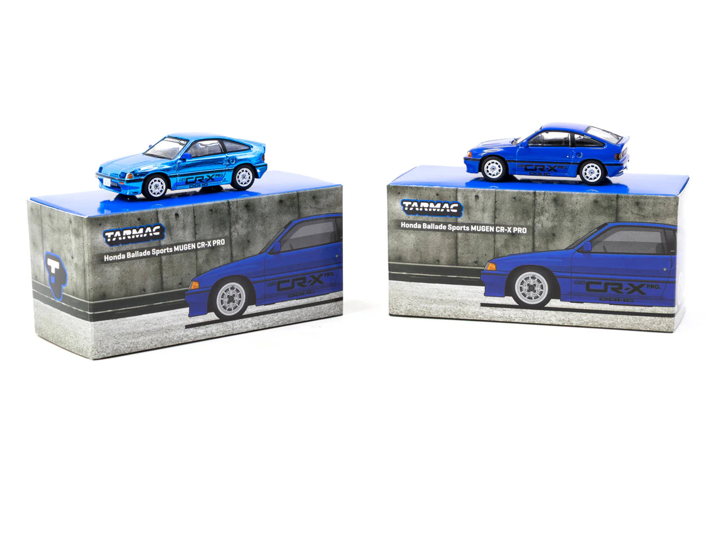 Tarmac Works 1/64 Honda Ballade Sports MUGEN CR-X PRO Blue - GLOBAL64 - T64G-TL058-BL