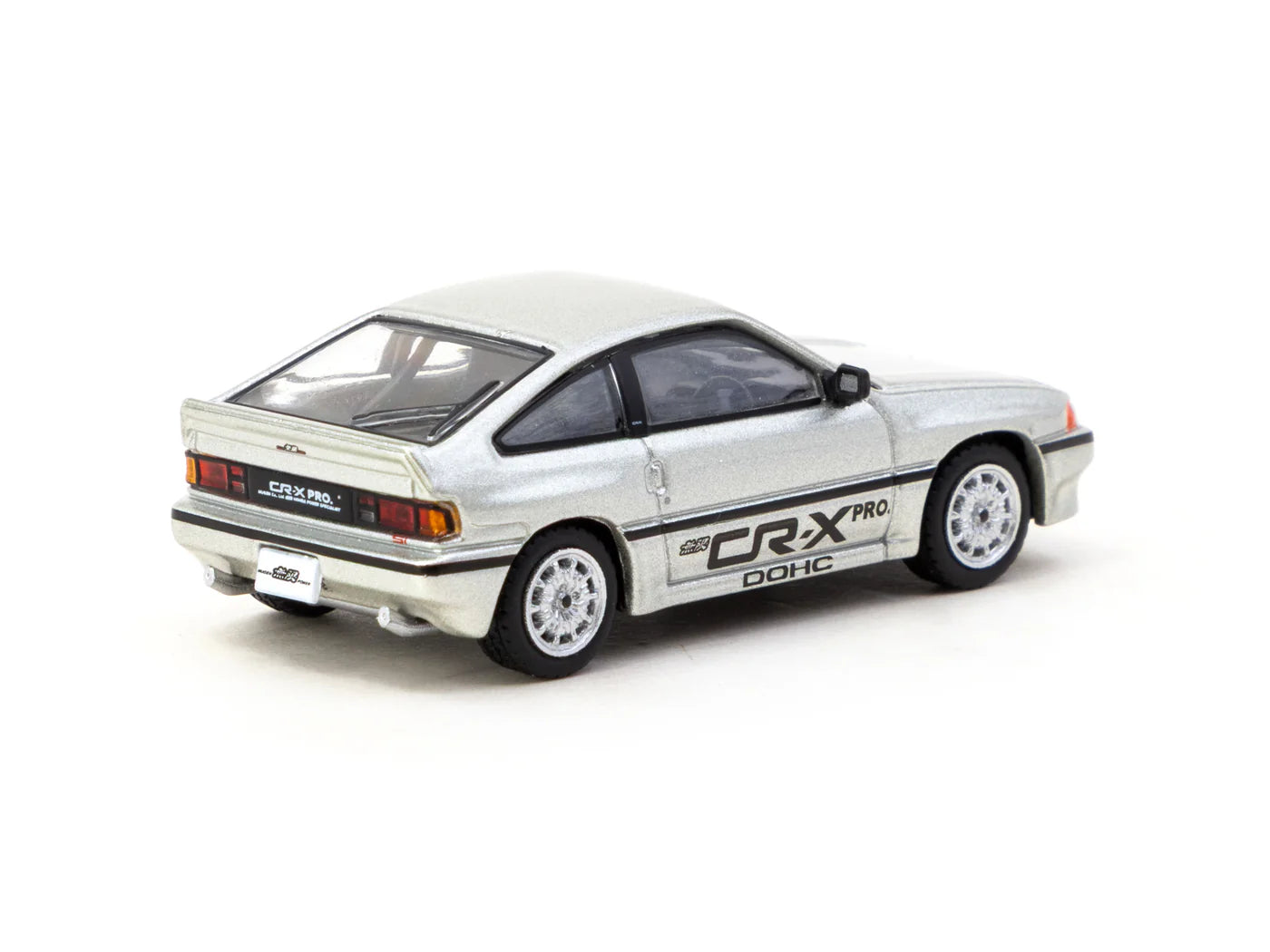 Tarmac Works 1/64 Honda Ballade Sports MUGEN CR-X Pro with Tarmac Cards Combo Set Silver - GLOBAL64 - T64G-TL058-SL