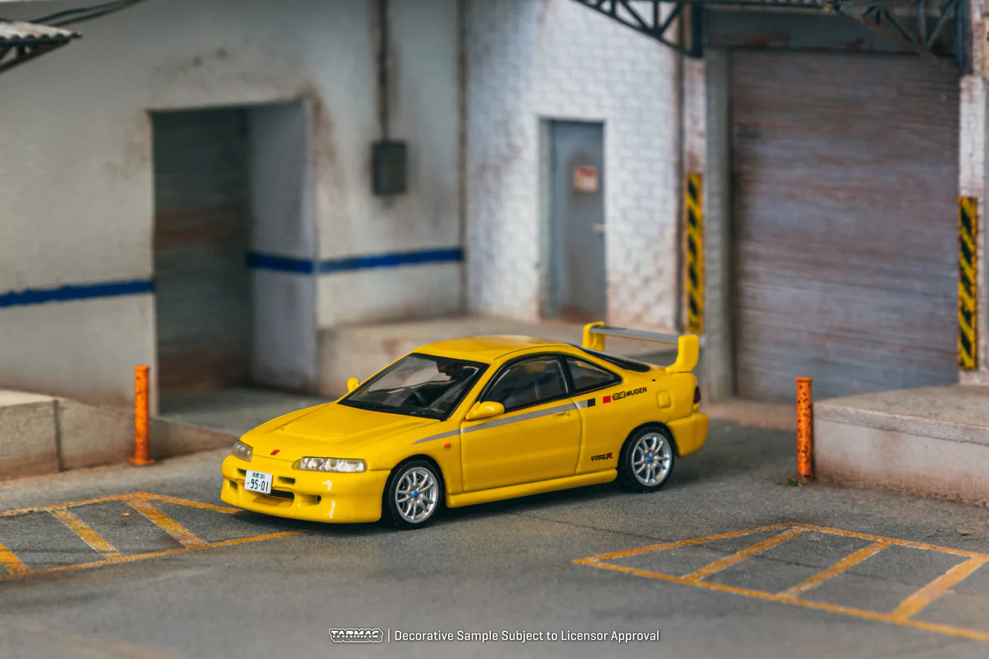 Tarmac Works 1/64 Honda Integra TYPE R DC2 MUGEN Sunlight Yellow - GLOBAL64 - T64G-TL059-YL