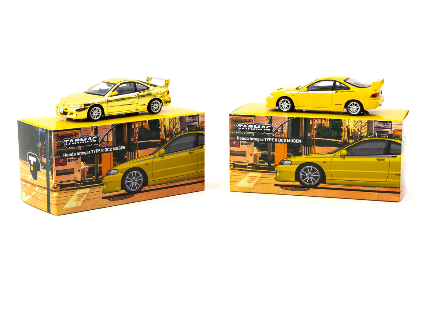 Tarmac Works 1/64 Honda Integra TYPE R DC2 MUGEN Sunlight Yellow - GLOBAL64 - T64G-TL059-YL