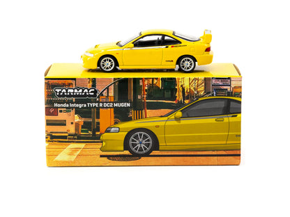 Tarmac Works 1/64 Honda Integra TYPE R DC2 MUGEN Sunlight Yellow - GLOBAL64 - T64G-TL059-YL