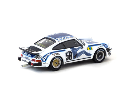 Minichamps x Tarmac Works 1/64 Porsche 934 Le Mans 24h 1977 #58 Class Winner - COLLAB64 Blue & White - Damaged Box