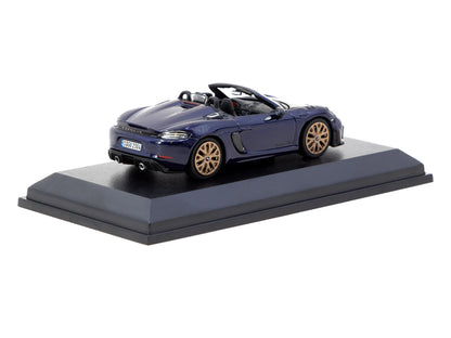 Tarmac Works x Minichamps 1/64 Porsche 718 Spider RS Gentian Blue Metallic - 643 064006